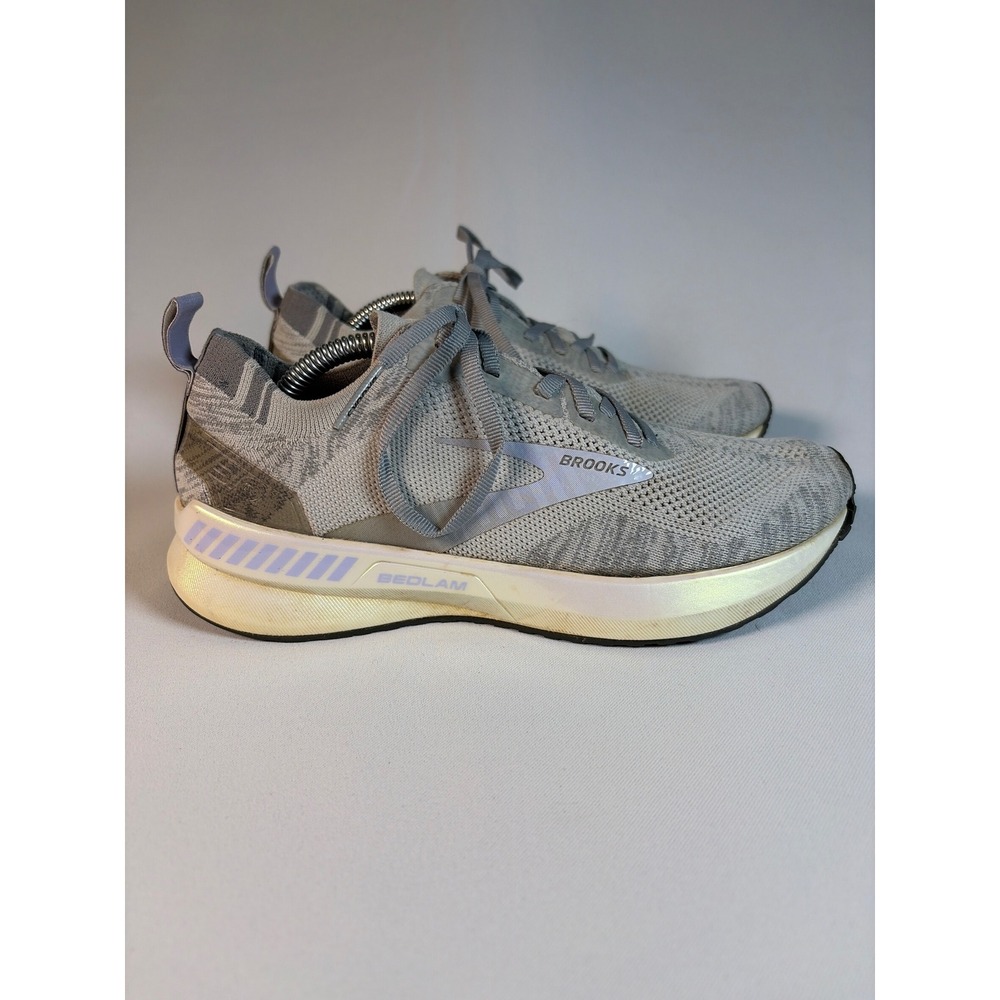Brooks Bedlam 3 Womens 7.5 Running Shoes Gray Lavender Knit 1203301B083